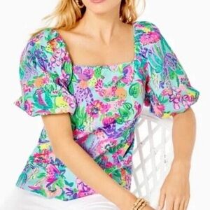 Lilly Pulitzer sz Small Lettie Short Sleeve in me and my zesty